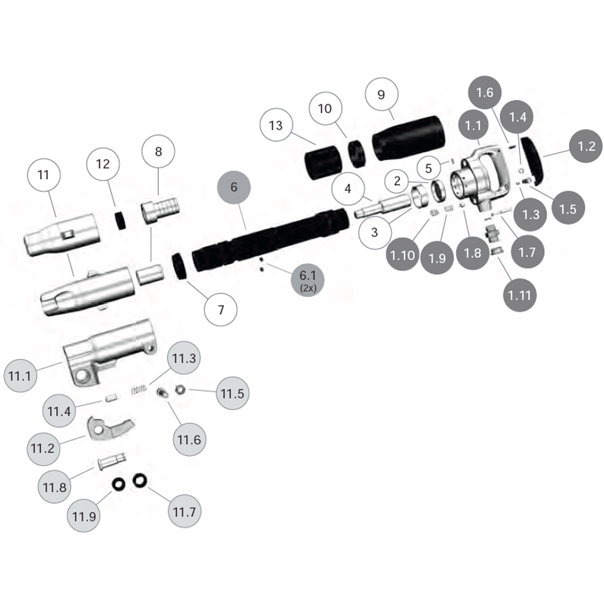 Explosionszeichnung BA13GFH